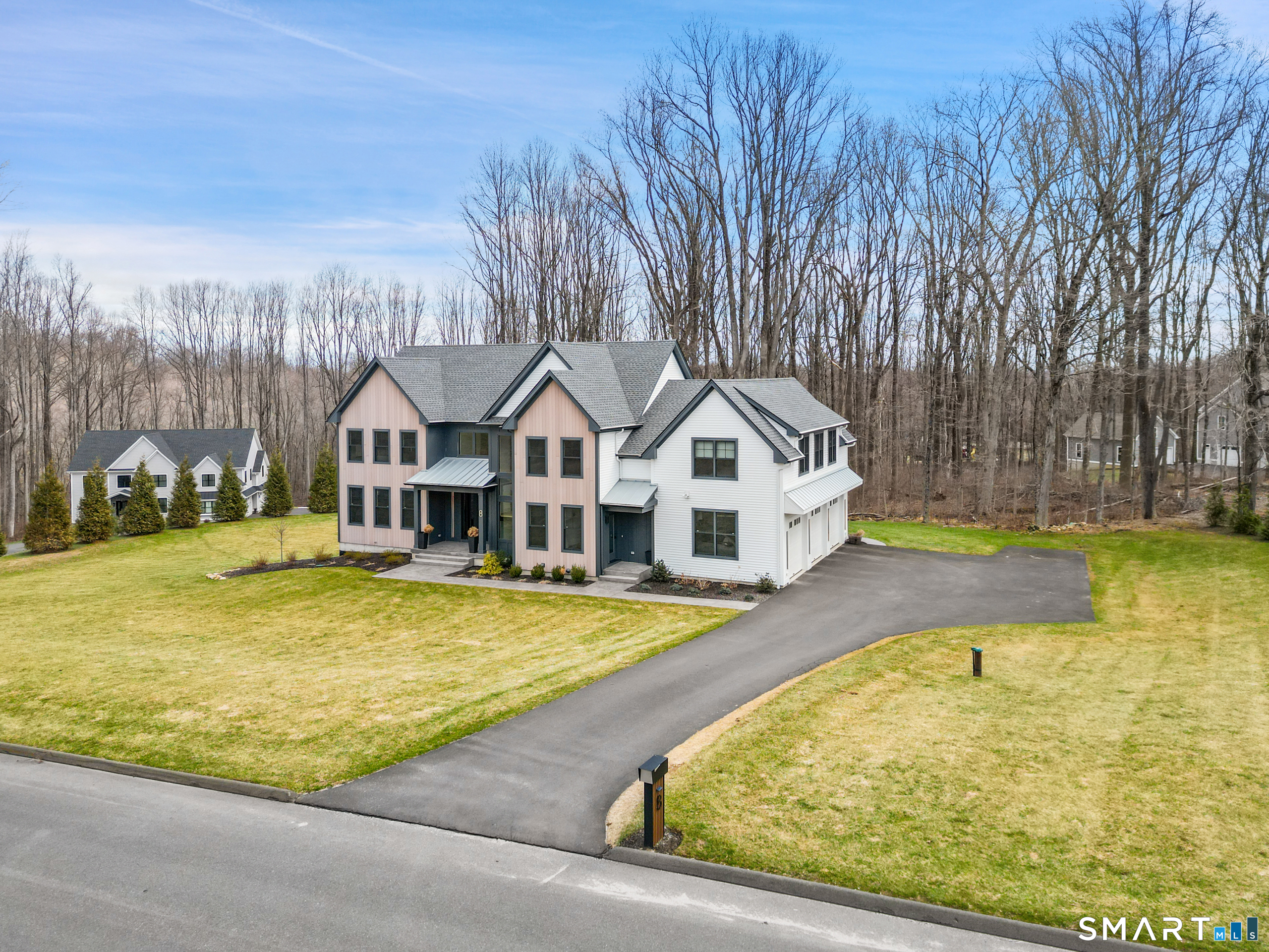 8 Holly Lane Newtown, CT 06482 - Photo 31 of 36 a view of swimming pool of the house with yard and trees in the background