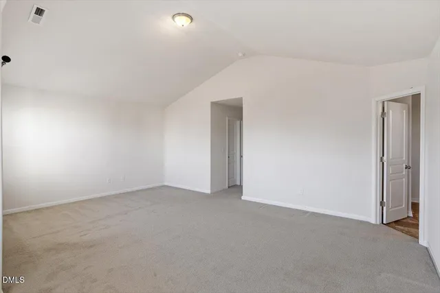 an empty room with an entryway