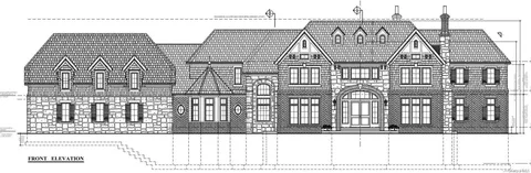 a front view of a building