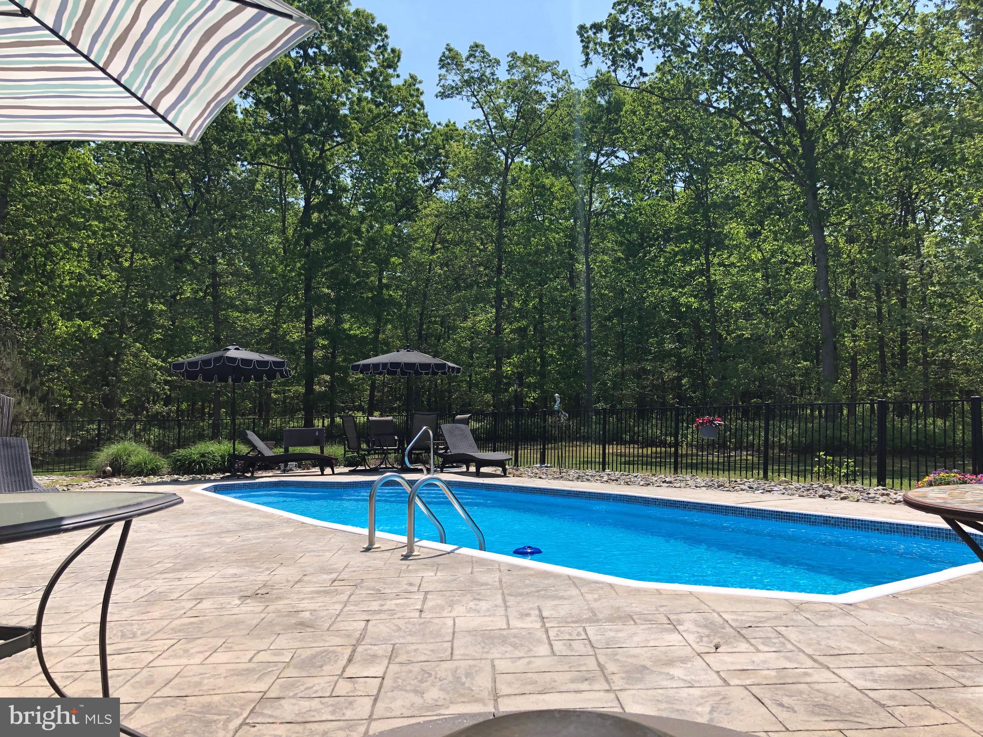 28 Blue Anchor Road Sicklerville, NJ 08081 - Photo 42 of 60 Beautiful stamped concrete pool deck!