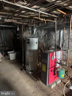 a room with furniture and a fireplace