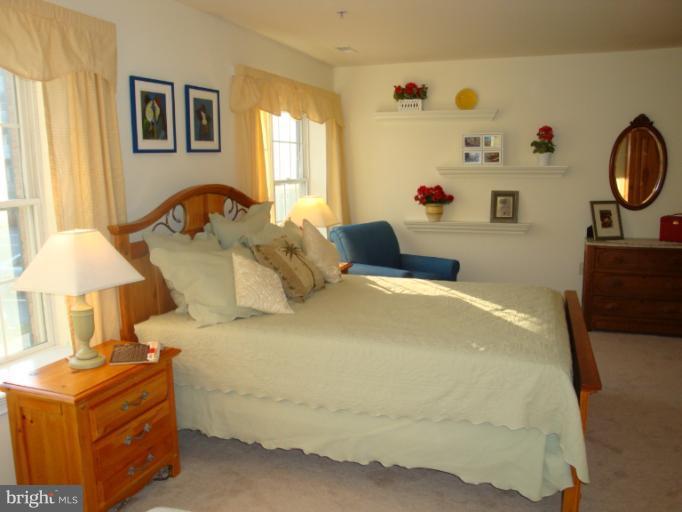 12021 Tralee Road, Unit 201 Lutherville-Timonium, MD 21093 - Photo 17 of 30 a bedroom with a bed and a lamp