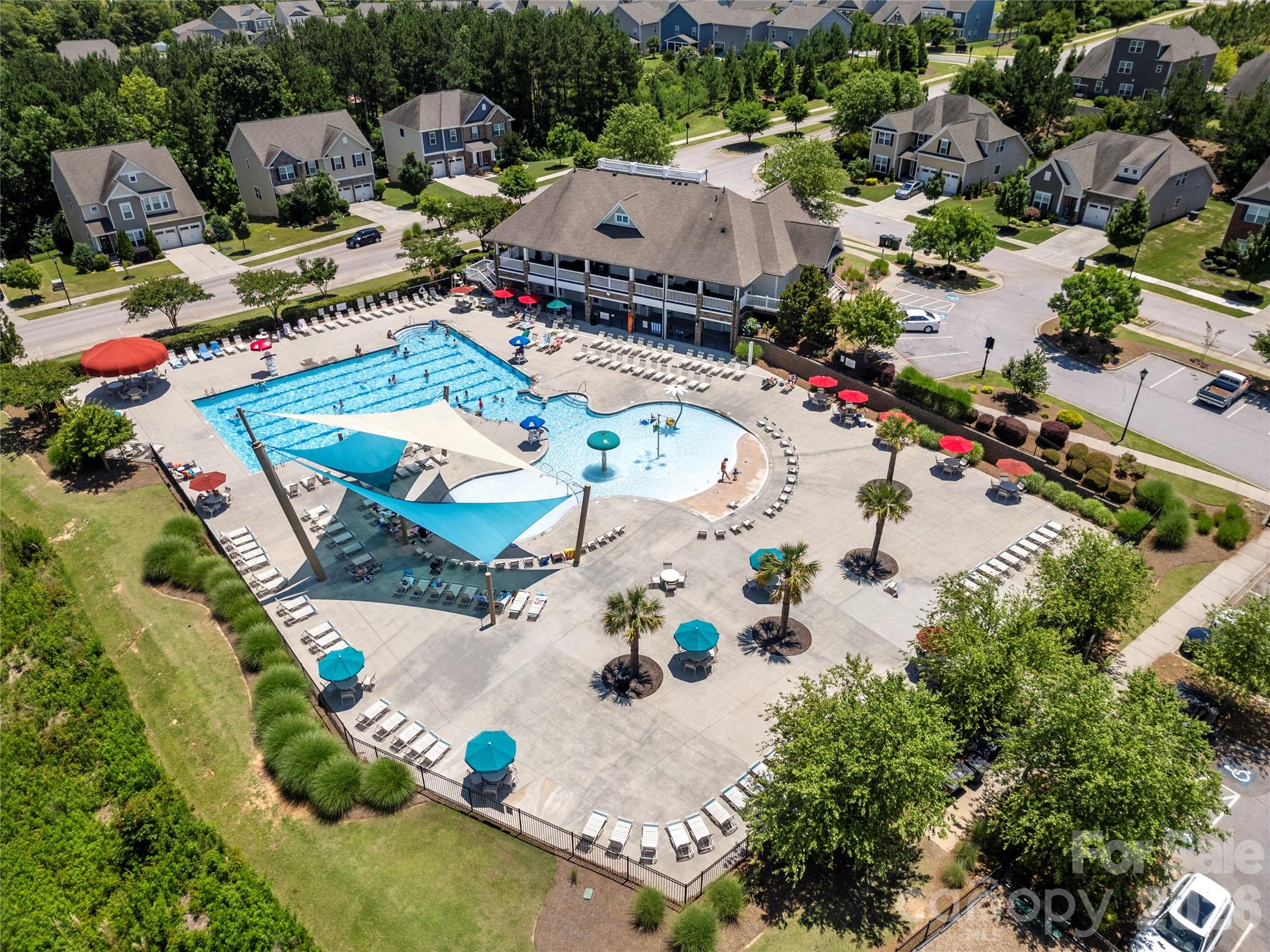 2032 Pinyon Lane Lancaster, SC 29720 - Photo 38 of 44 an aerial view of a swimming pool with outdoor seating