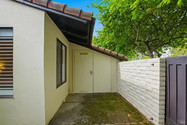 a backyard of a house