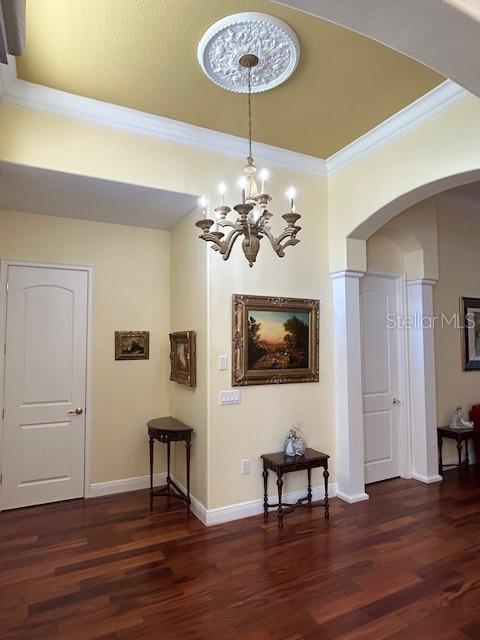 17127 Brown Road Odessa, FL 33556 - Photo 13 of 58 a view of a livingroom with furniture wooden floor and a chandelier