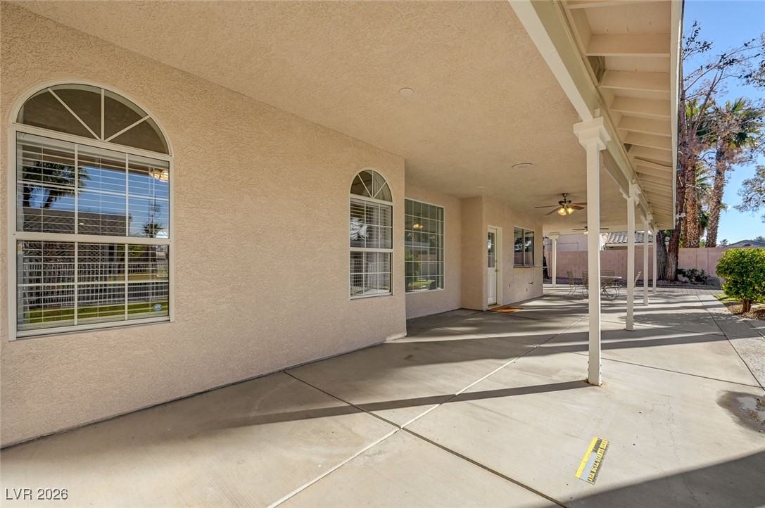 2955 El Camino Road Las Vegas, NV 89146 - Photo 78 of 99 View of patio featuring ceiling fan