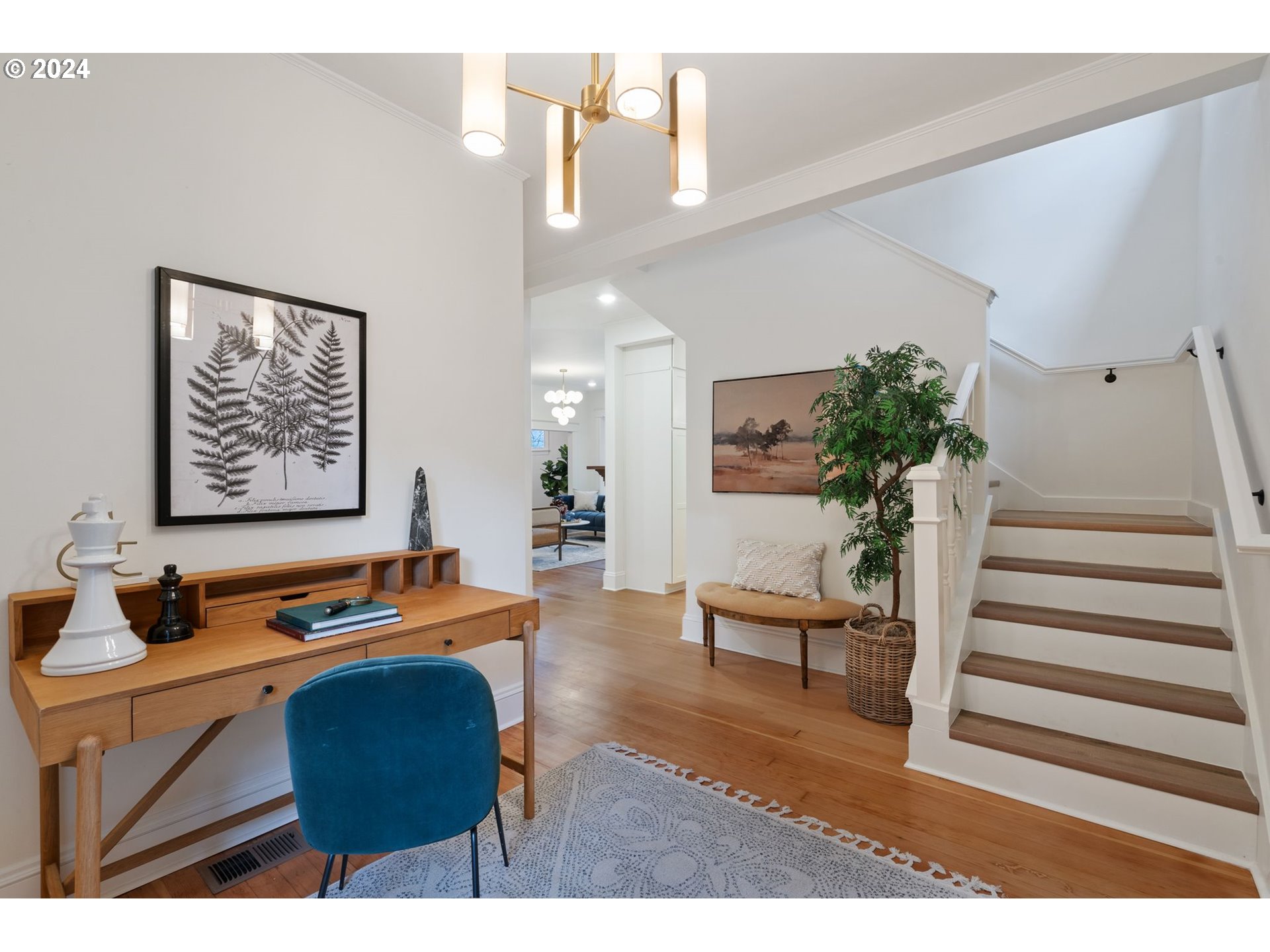 2548 Southwest St Helens Court Portland, OR 97201 - Photo 18 of 42 a living room with furniture and wooden floor