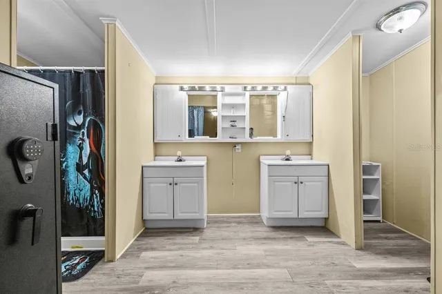 a swimming pool view with a outdoor space