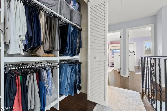 a view of a walk in closet