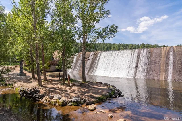a view of lake with mountain