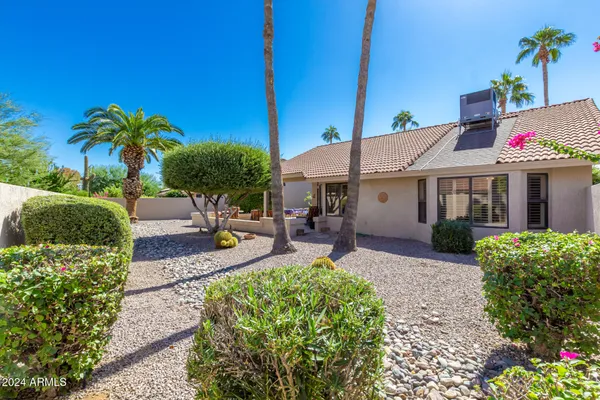 a view of a house with a patio