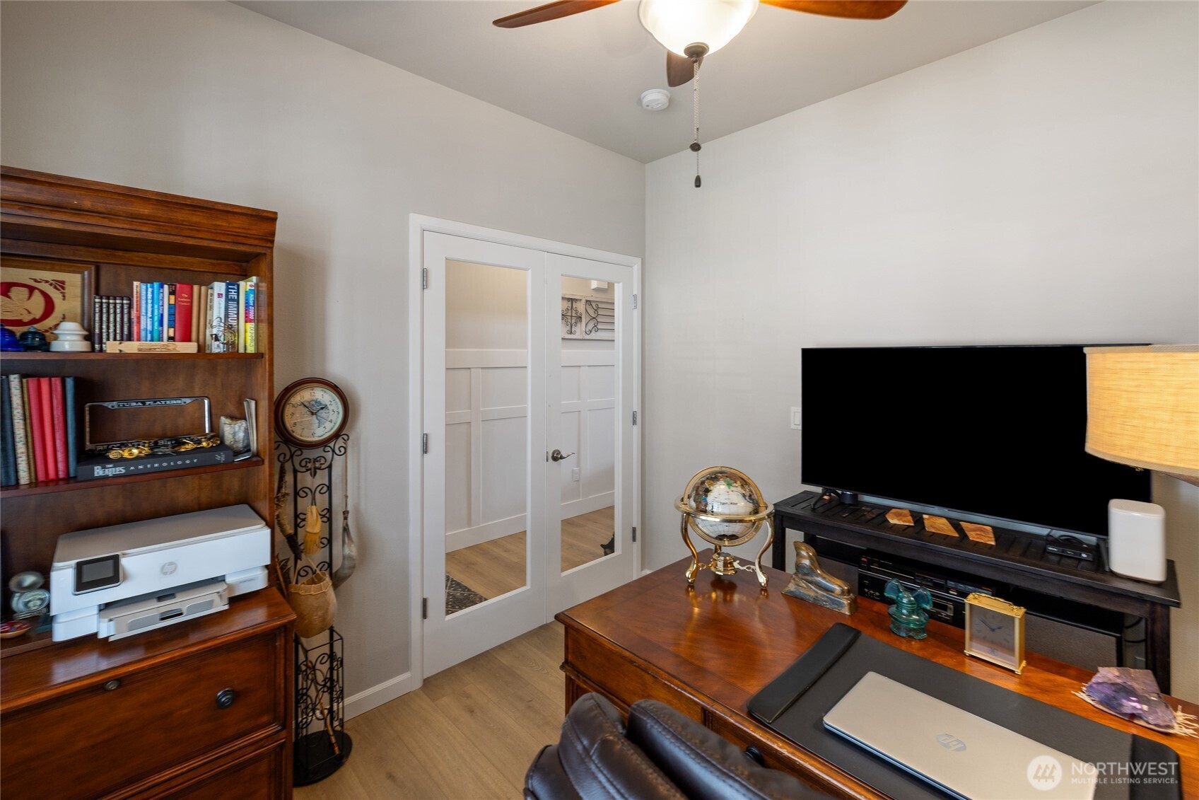 5641 Parquet Way Southeast Lacey, WA 98513 - Photo 6 of 39 a living room with furniture and a flat screen tv