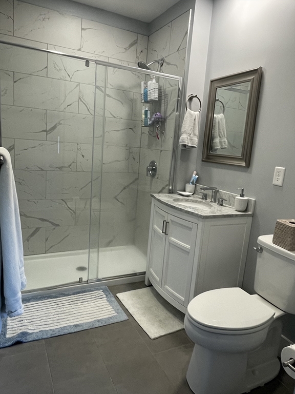 55 West Fifth Street, Unit 302 Boston, MA 02127 - Photo 4 of 7 a bathroom with a sink a toilet and shower
