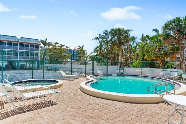 a view of a building with refrigerator