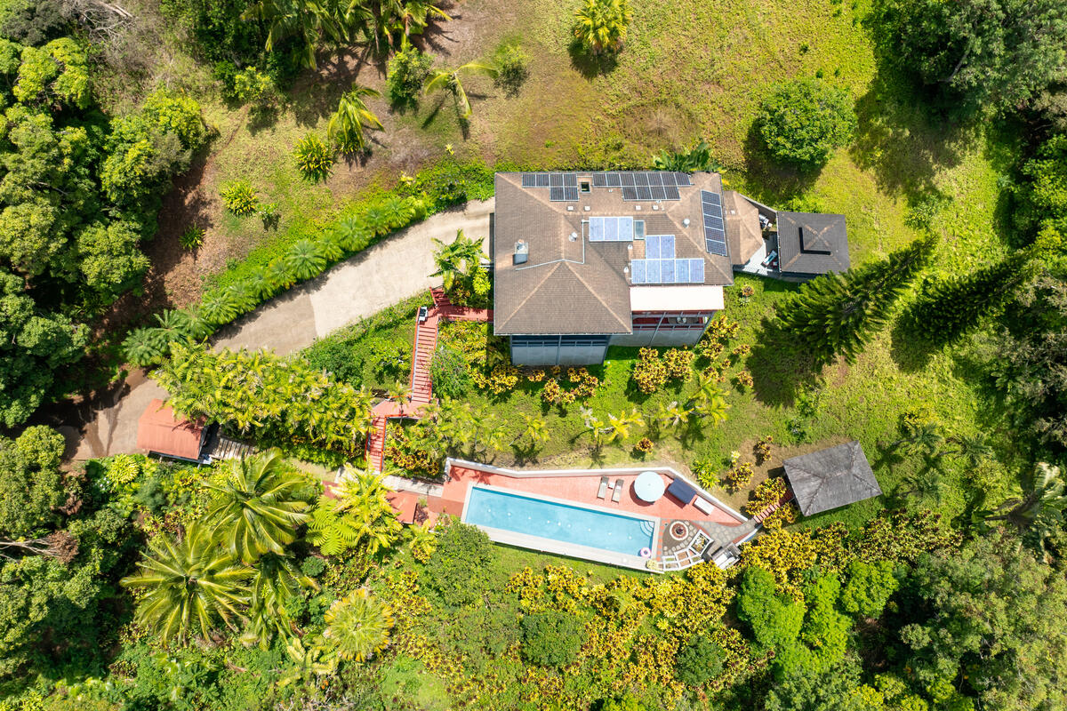 3307 D Hailima Road Koloa, HI 96756 - Photo 24 of 30 an aerial view of a house with swimming pool and garden