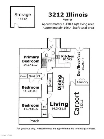 $259,000 | 3212 Illinois Avenue, Kenner, LA 70065
