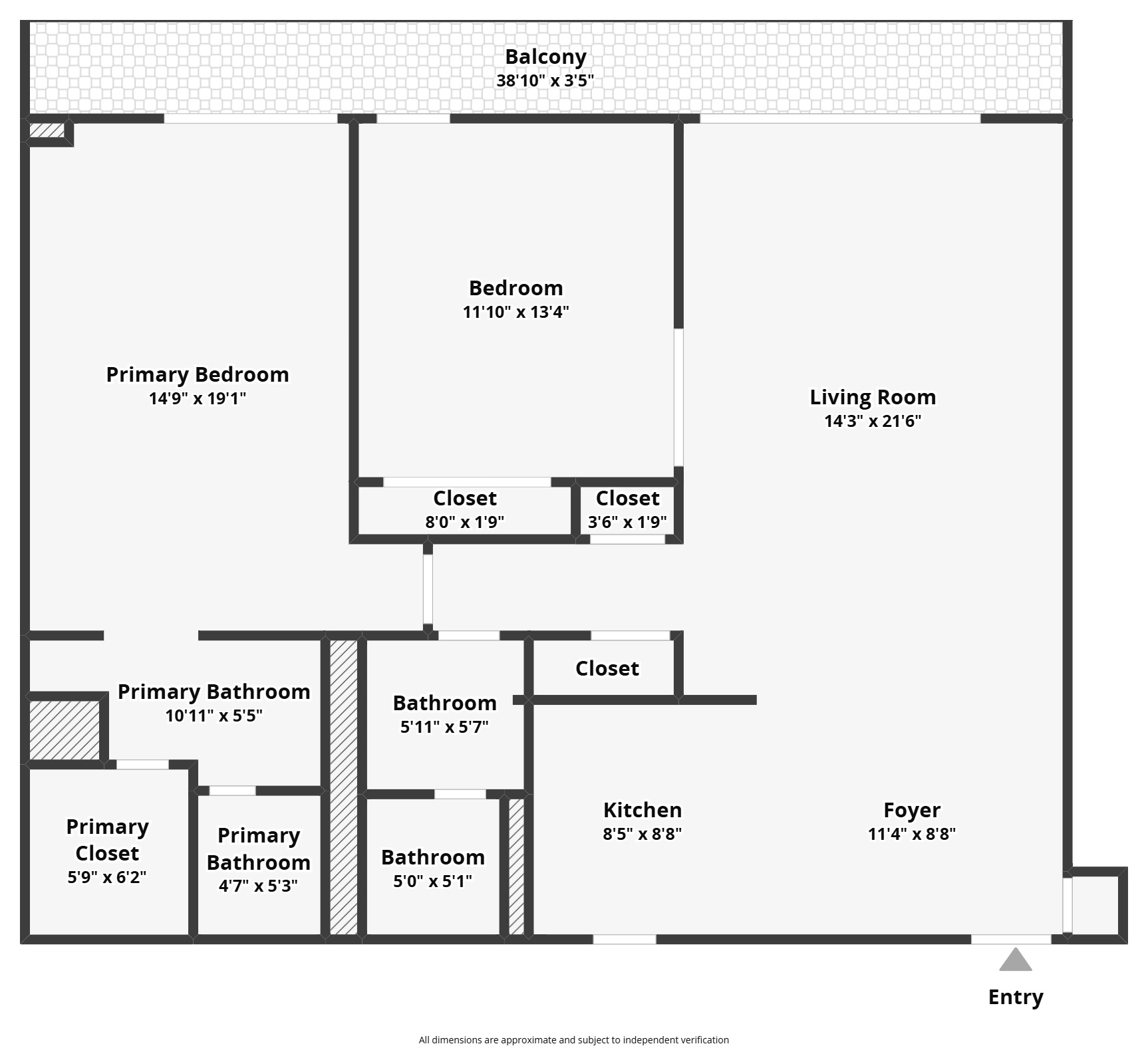 1801 Lavaca Street, Unit 5F Austin, TX 78701 - Photo 37 of 37 Floor plan