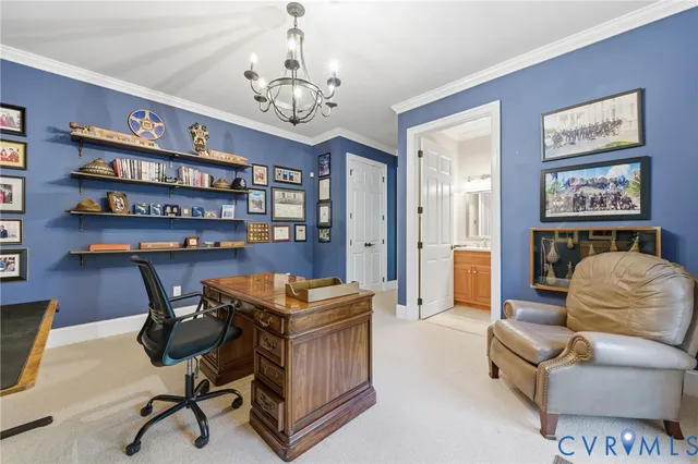 a work room with furniture and window