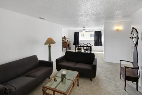 a living room with furniture and a couch
