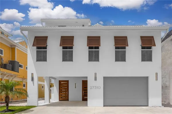 a front view of a building