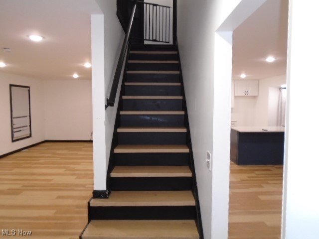 10971 Auburn Road Chardon, OH 44024 - Photo 17 of 40 Stairs featuring recessed lighting and wood finished floors