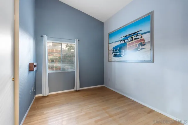 a view of a hallway with closet