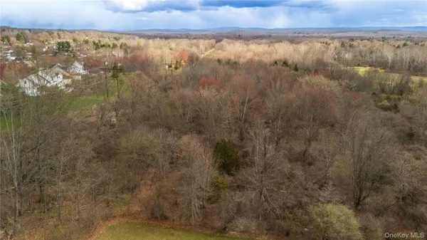 a view of a lake from a yard