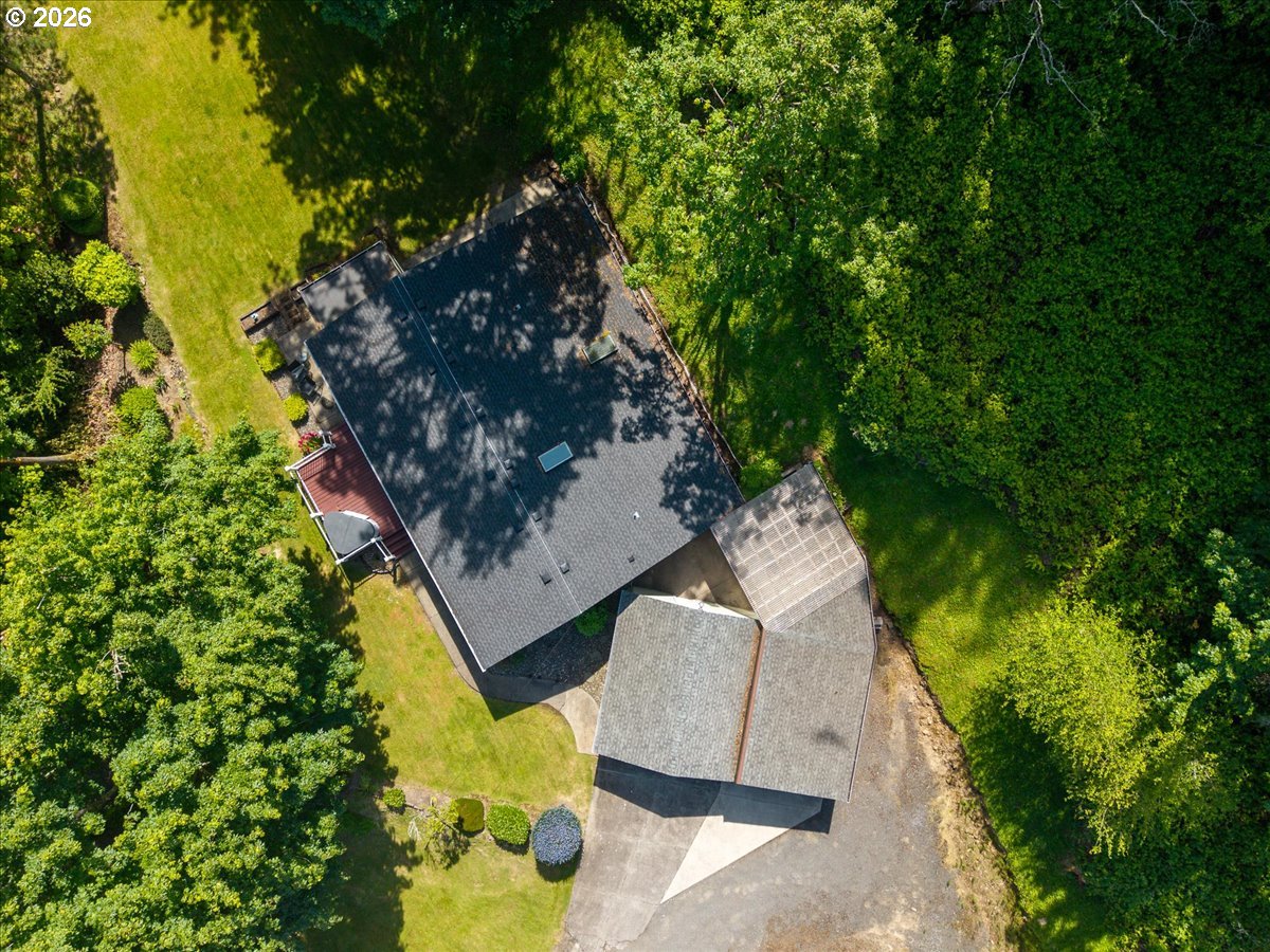 475 East 9th Street Rainier, OR 97048 - Photo 35 of 43 an aerial view of a house with a yard basket ball court and outdoor seating