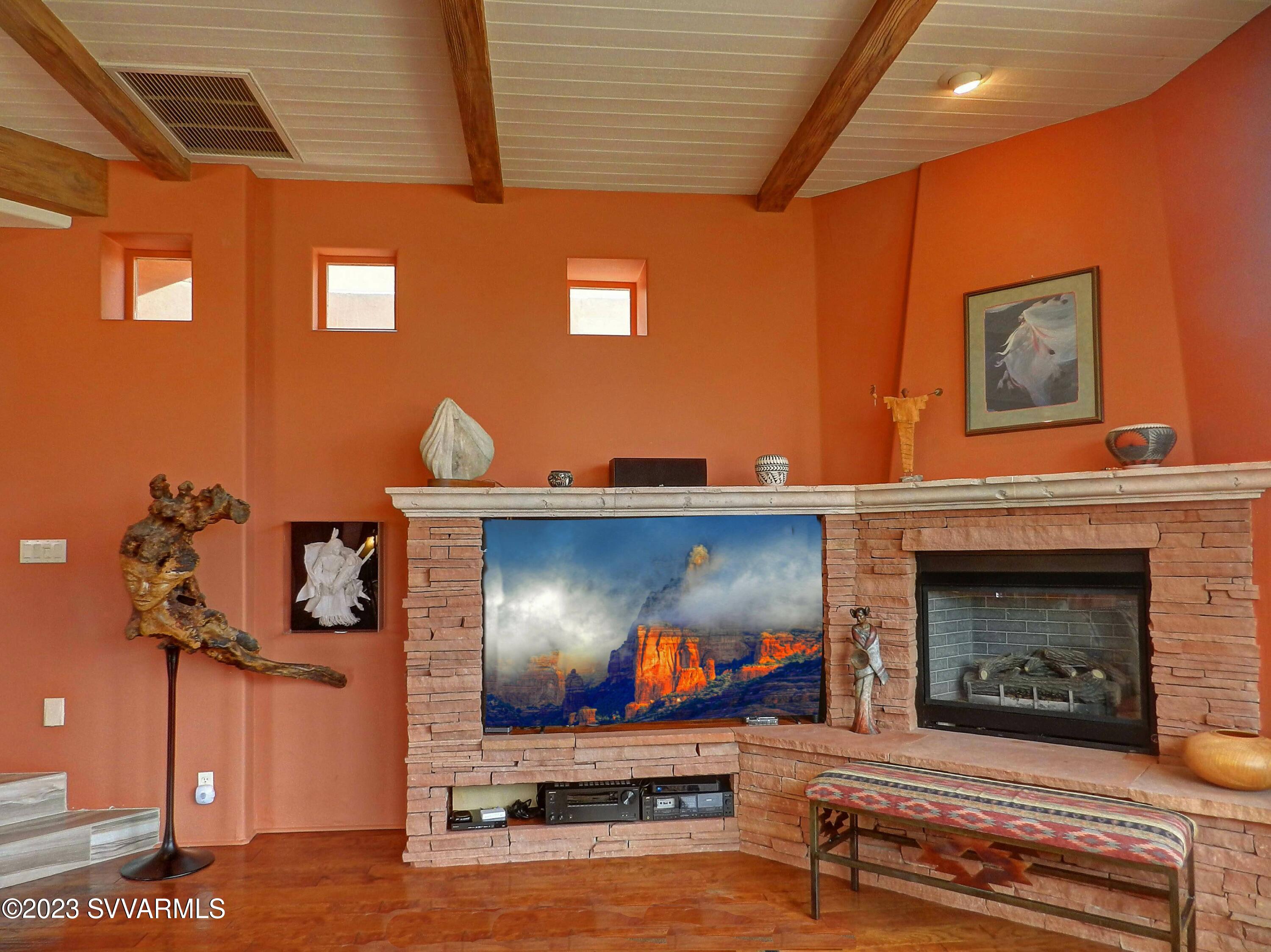 30 Granada Road Sedona, AZ 86336 - Photo 8 of 58 Living Room w/ Gas Fireplace