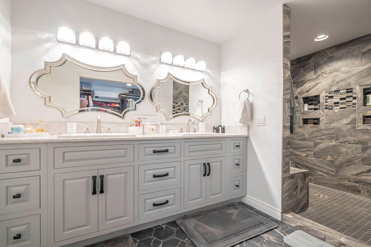 731 Baker Road Columbia, TN 38401 - Photo 17 of 30 a bathroom with a sink vanity and a mirror