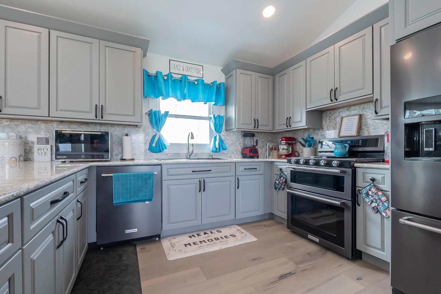 731 Baker Road Columbia, TN 38401 - Photo 9 of 30 a kitchen with stainless steel appliances granite countertop a refrigerator sink and cabinets