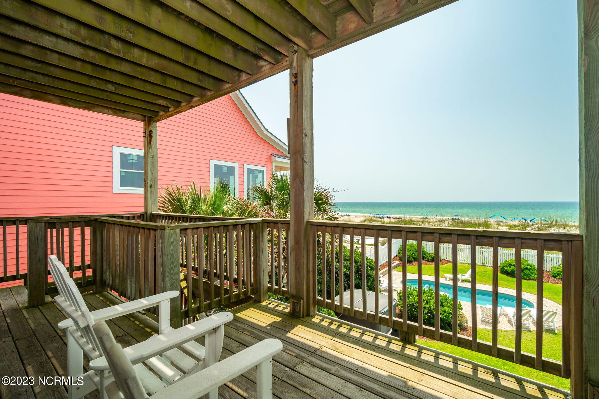 200 Ocean Boulevard Atlantic Beach, NC 28512 - Photo 32 of 75 Covered deck off guest bedrooms