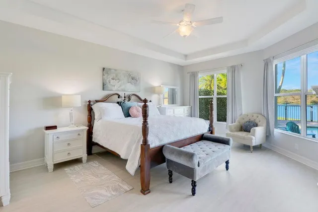 a bed room with a bed and a couch