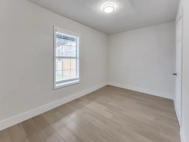 an empty room with a window