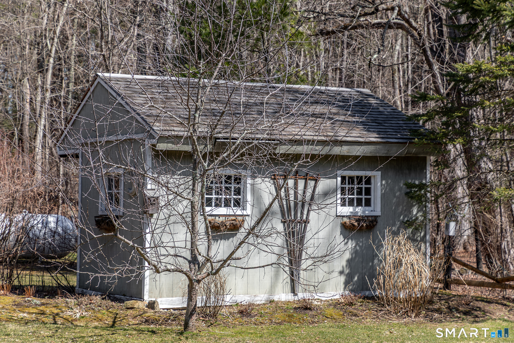 51 Mill Street Hartland, CT 06065 - Photo 29 of 36 a view of a house with a small yard and large tree