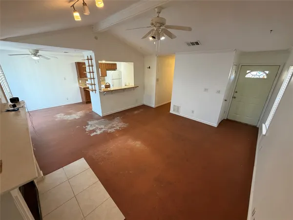 a view of a livingroom with a fireplace