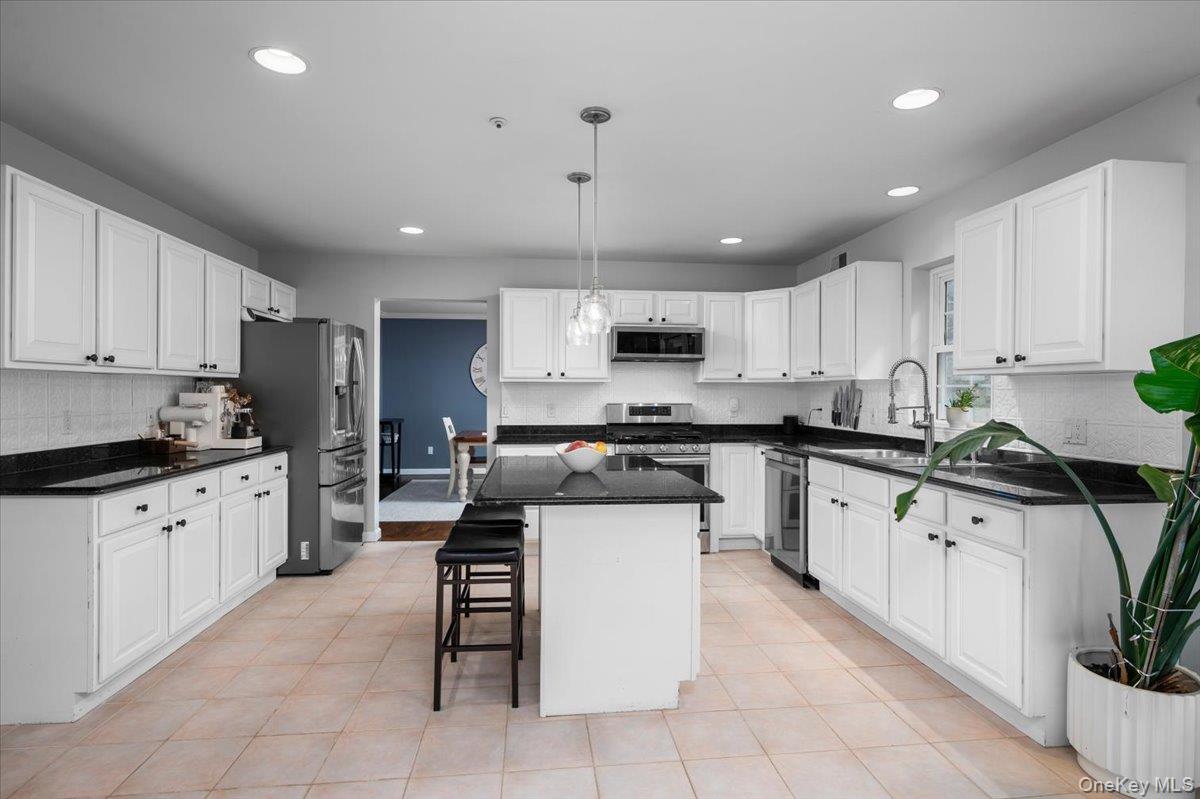 9 Drake Lane White Plains, NY 10607 - Photo 5 of 32 a kitchen with stainless steel appliances granite countertop a sink counter space cabinets and a stove