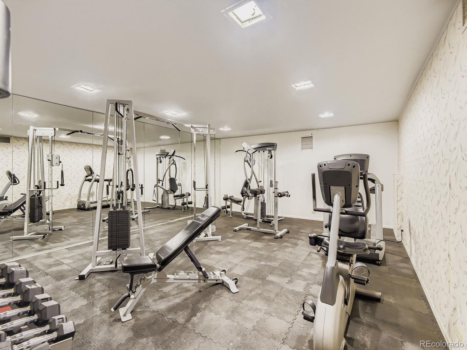 3323 South Monaco Street, Unit D Denver, CO 80222 - Photo 25 of 27 a view of a room with gym equipment
