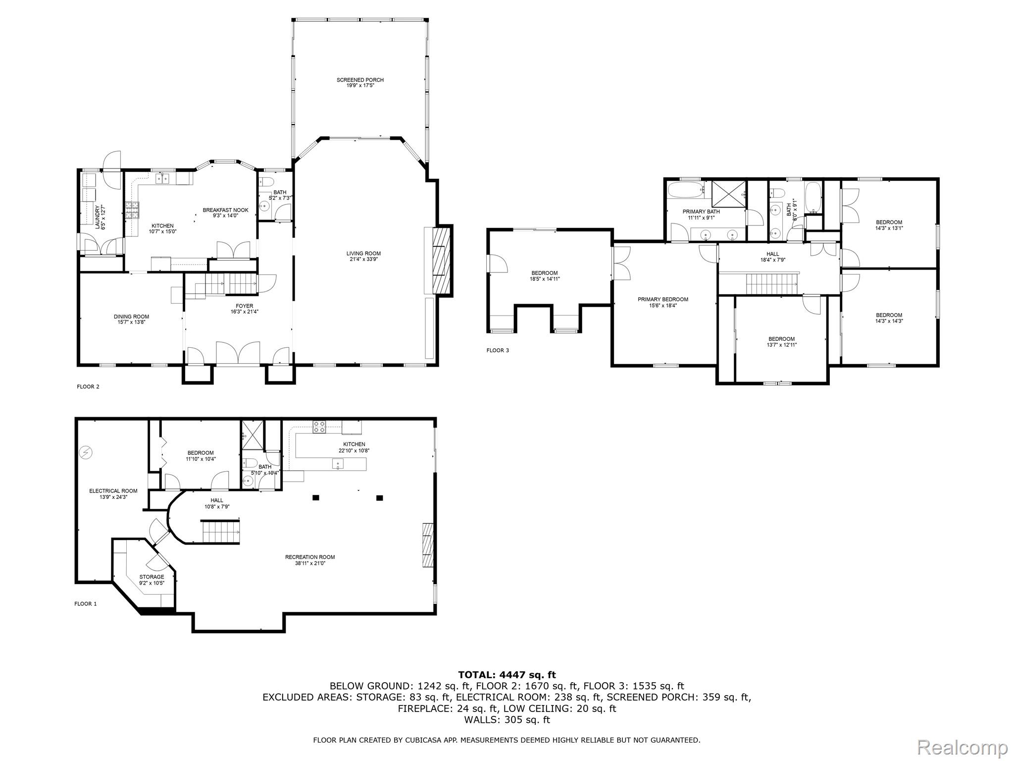3985 South Ellamae Road Oakland, MI 48363 - Photo 63 of 64 all_floors_3985_ellamae_road_oakland_with_dim.jpg