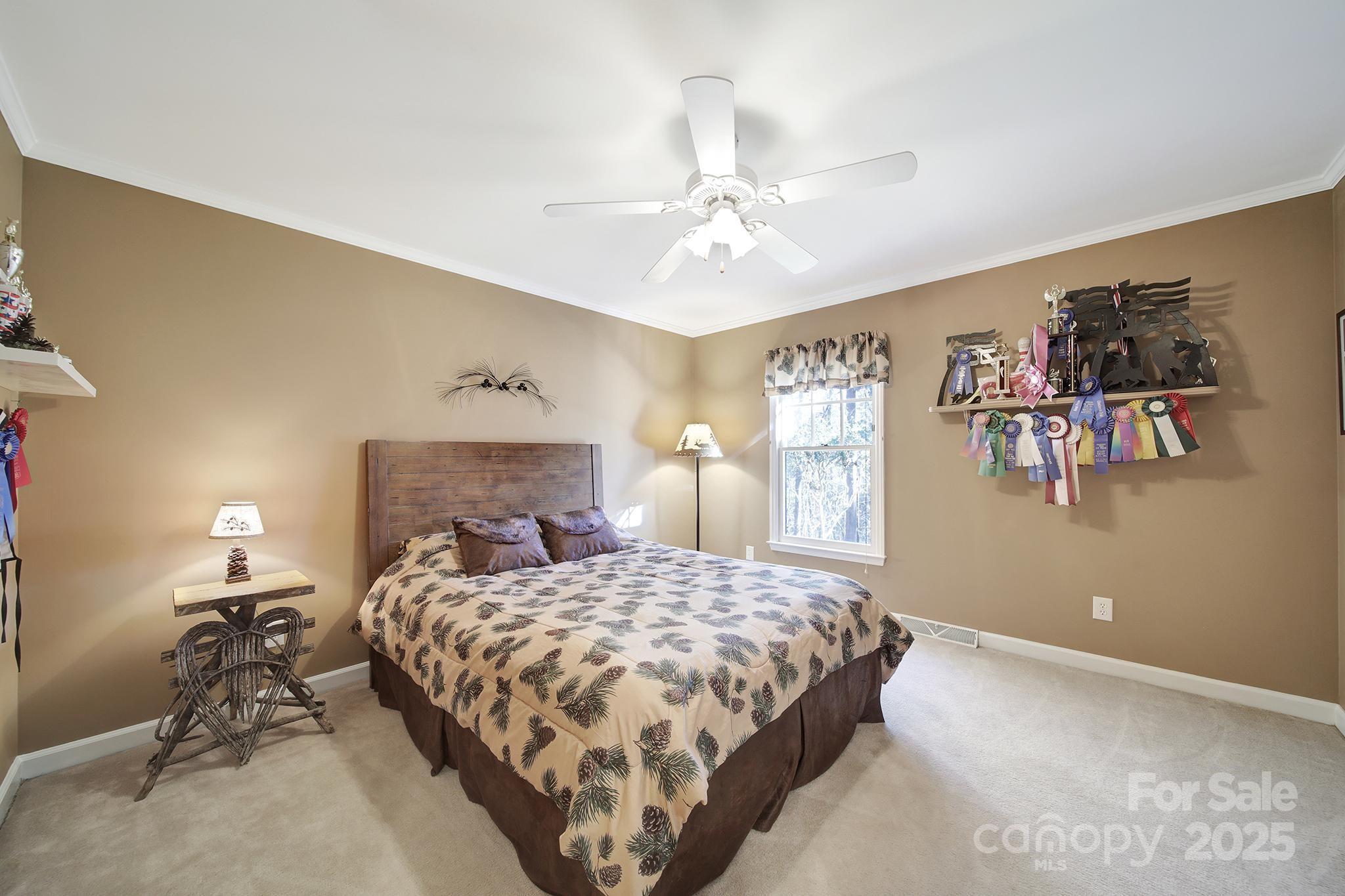 4289 Falcon Hall Way Rock Hill, SC 29730 - Photo 13 of 22 a bedroom with a large bed and a chandelier