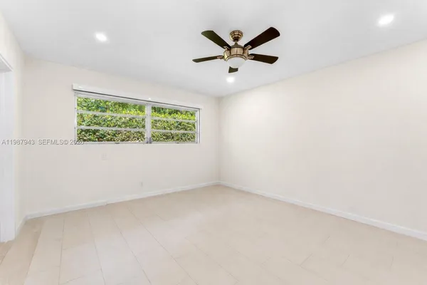 an empty room with a window