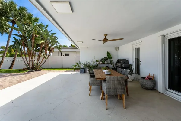 a view of a house with a patio