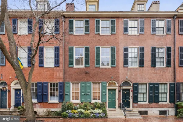 front view of a brick building