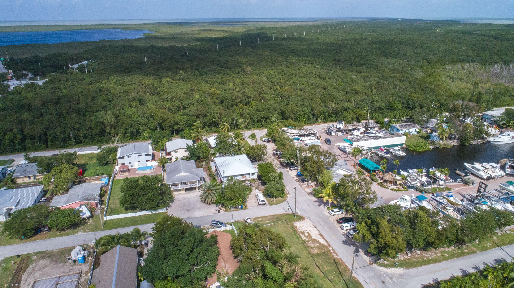 20 North End Road Key Largo, FL 33037 - Photo 21 of 23 Areal photo to restaurant and marina