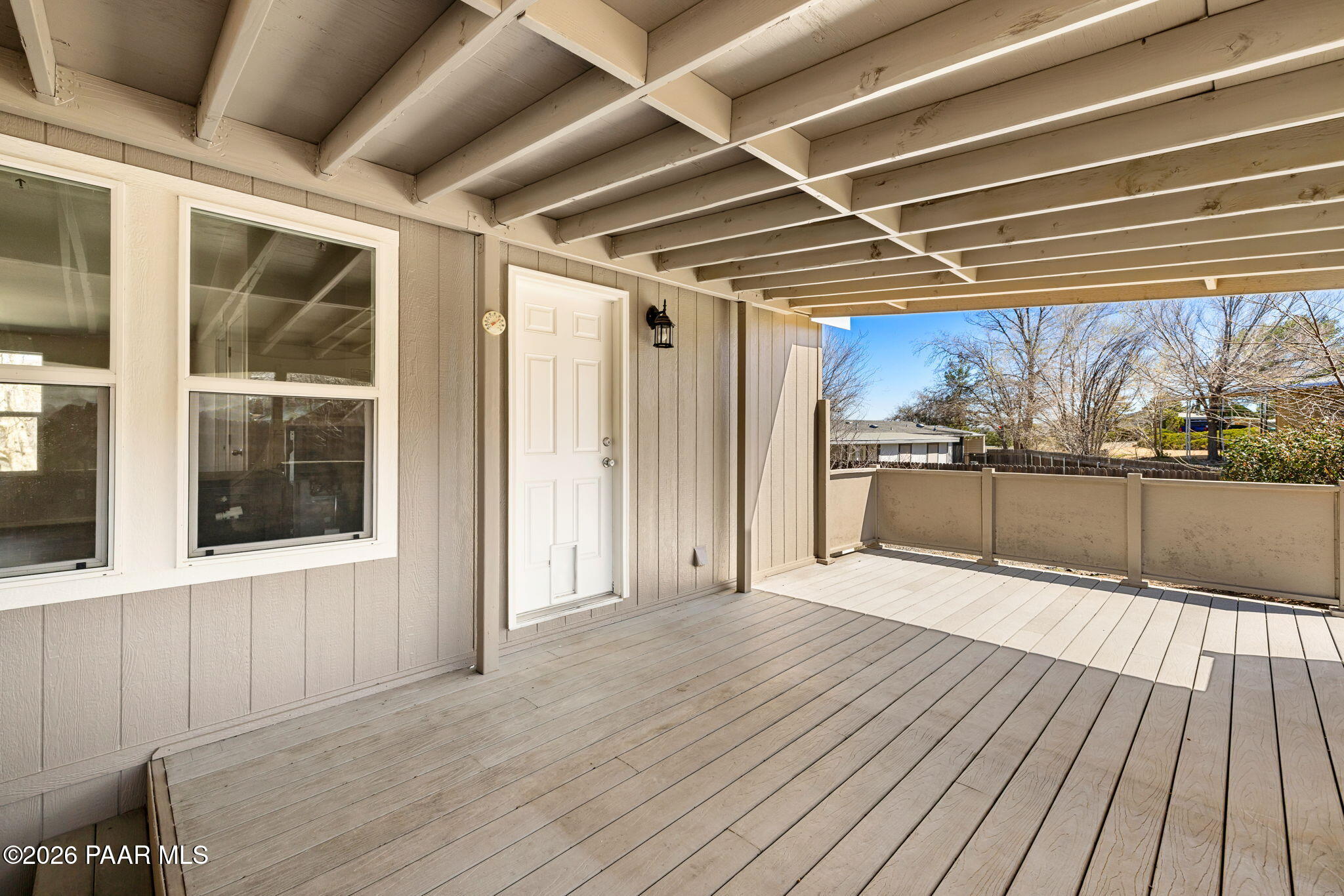 10397 East Durham Road Dewey, AZ 86327 - Photo 29 of 40 a view of a porch with wooden floor and city view