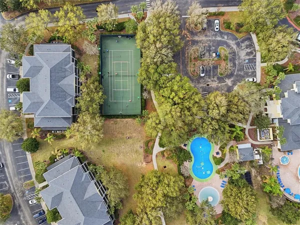 aerial view of a house