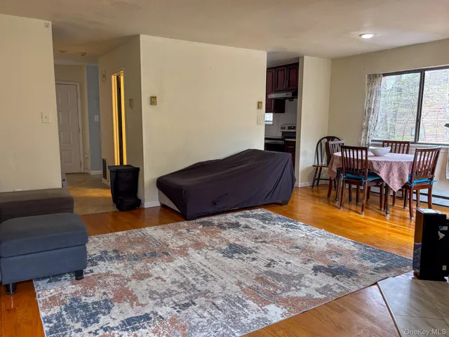 a living room with furniture and a couch