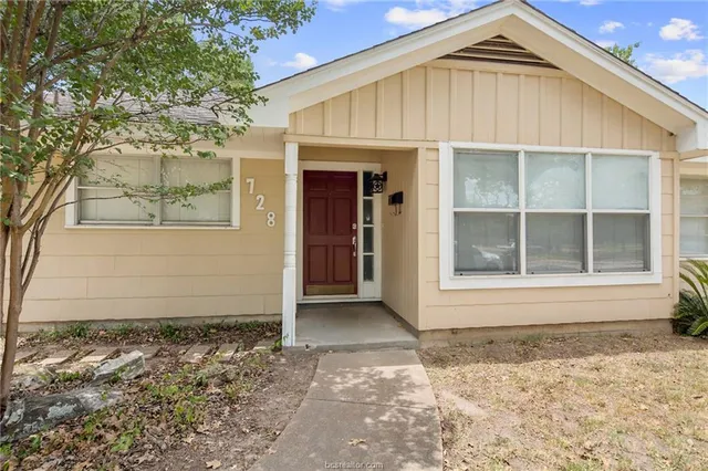 a front view of a house