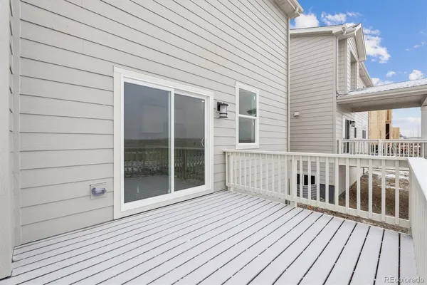 a view of a wooden deck