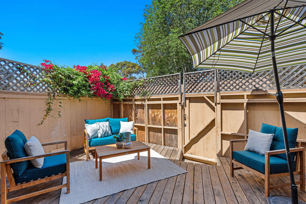 5290 Overpass Road, Unit 24 Santa Barbara, CA 93111 - Photo 6 of 51 Backyard Sitting Area - 5290 Overpass Rd